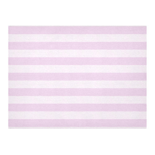 Mauve Dust Estate Stripe Stylish Cotton Linen Tablecloth 52"x 70"