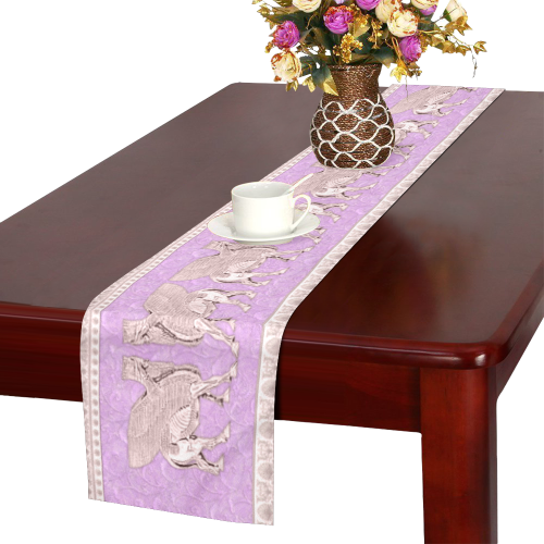 Purple Lamassu Table Runner 16x72 inch