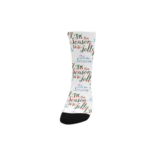 Christmas 'Tis The Season Pattern Custom Socks for Kids