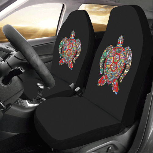Rainbow Sea Turtle Car Seat Covers (Set of 2)