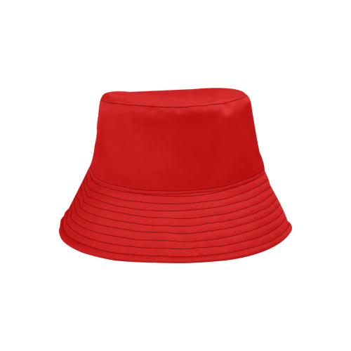 Ravishing Red Solid Colored All Over Print Bucket Hat