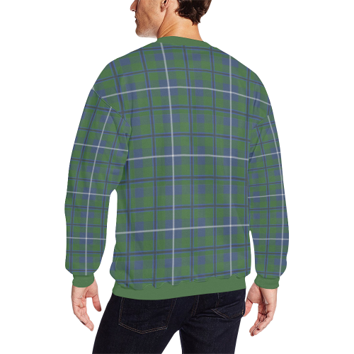 Douglas Tartan Men's Oversized Fleece Crew Sweatshirt (Model H18)