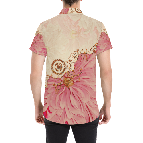 Beautiful vintage design soft colors Men's All Over Print Short Sleeve Shirt (Model T53)