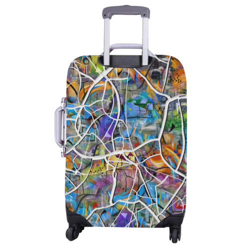 Luggage Cover Cracked Art Print Luggage Cover/Large 26"-28"