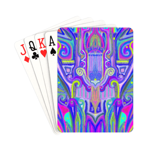 cover 4 Playing Cards 2.5"x3.5"
