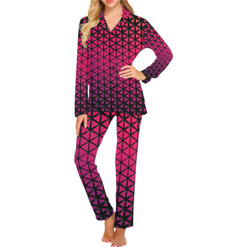 triangle patterns #pattern Women's Long Pajama Set