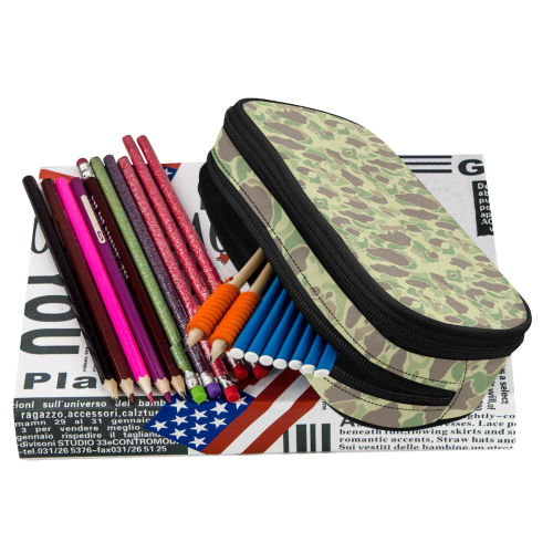US duck hunter summer camouflage Pencil Pouch/Large (Model 1680)