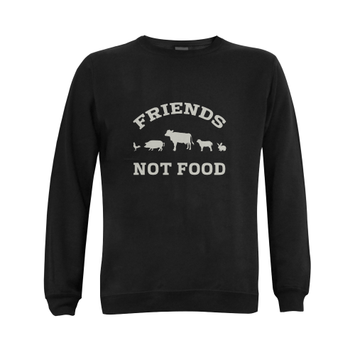 Friends Not Food (Go Vegan) Gildan Crewneck Sweatshirt(NEW) (Model H01)