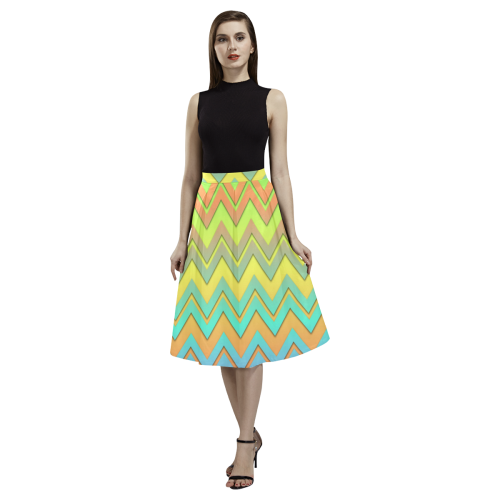 Summer Chevrons Aoede Crepe Skirt (Model D16)