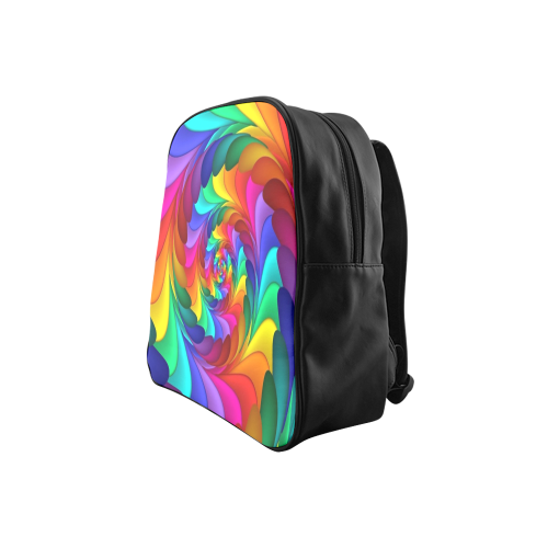 RAINBOW CANDY SWIRL School Backpack (Model 1601)(Small)