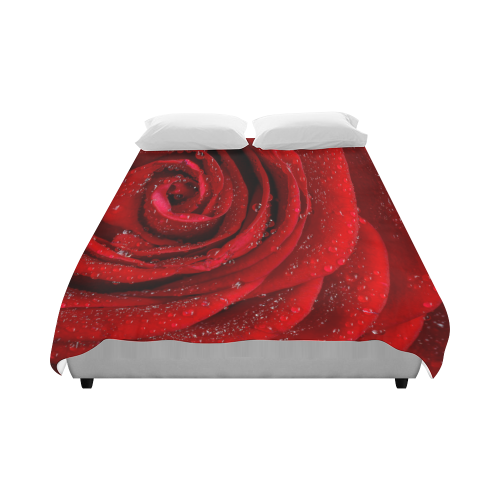 Red rosa Duvet Cover 86"x70" ( All-over-print)