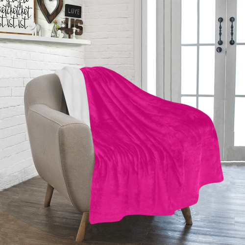 Hot Pink Happiness Solid Colored Ultra-Soft Micro Fleece Blanket 40"x50"