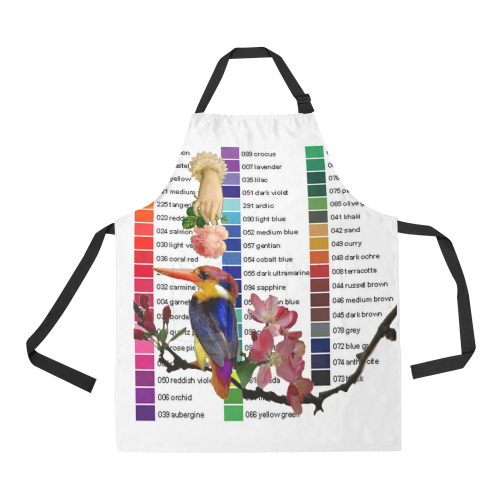 Colour Chart with Kingfisher All Over Print Apron