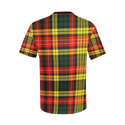 Buchanan Tartan Men's All Over Print T-Shirt with Chest Pocket (Model T56)