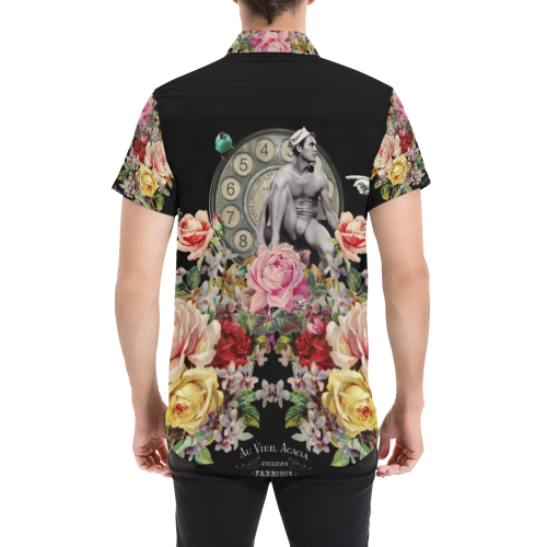 Nuit des Roses Revisited for Him Men's All Over Print Short Sleeve Shirt/Large Size (Model T53)