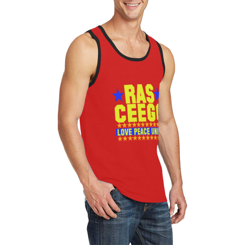 Ras CeeGo red orange blue yellow Men's All Over Print Tank Top (Model T57)