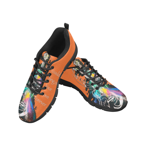 Sem título-1 update copy orange Women's Breathable Running Shoes (Model 055)