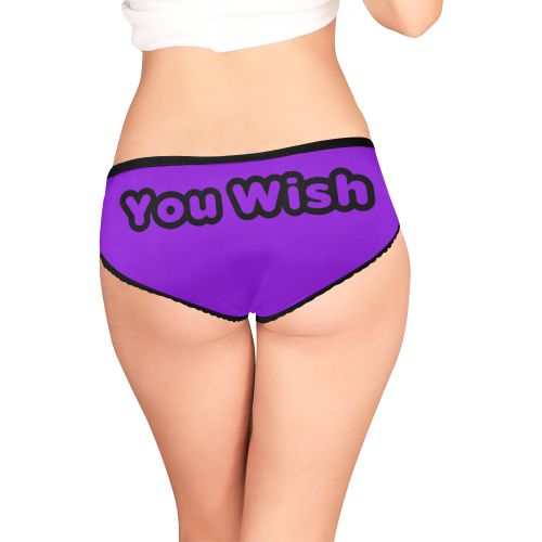 You Wish Back Black And Purple Women's All Over Print Girl Briefs (Model L14)