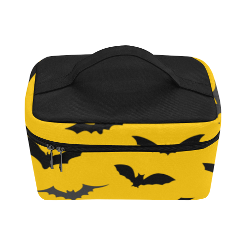 Bats HALLOWEEN Pattern YELLOW Cosmetic Bag/Large (Model 1658)
