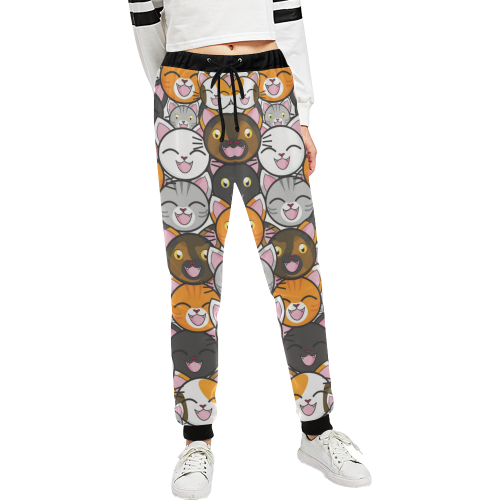 Funny Cats All Over Unisex All Over Print Sweatpants (Model L11)