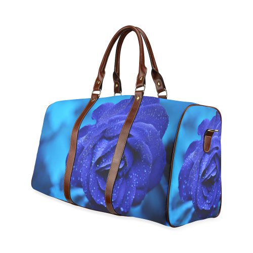 Blue rose Waterproof Travel Bag/Small (Model 1639)