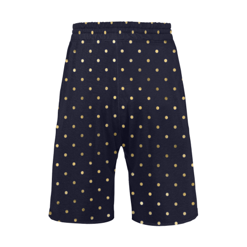 Marcelo golden dots on navy Men's All Over Print Casual Shorts (Model L23)