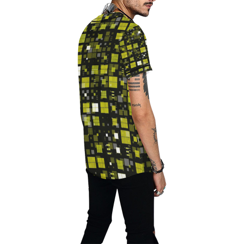 small geo fun F by JamColors All Over Print Baseball Jersey for Men (Model T50)