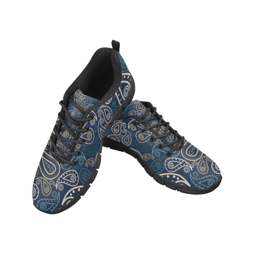 paisley illustration Women's Breathable Running Shoes (Model 055)