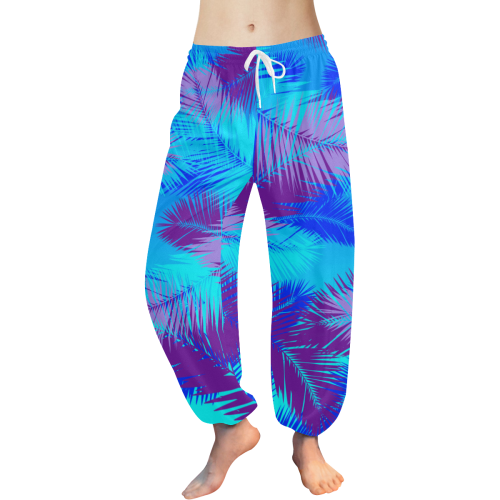 Summer Island pop art design Women's All Over Print Harem Pants (Model L18)