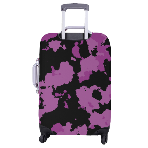 purple and black splatter camouflage pattern Luggage Cover/Large 26"-28"