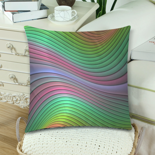 Curvitude Custom Zippered Pillow Cases 18"x 18" (Twin Sides) (Set of 2)