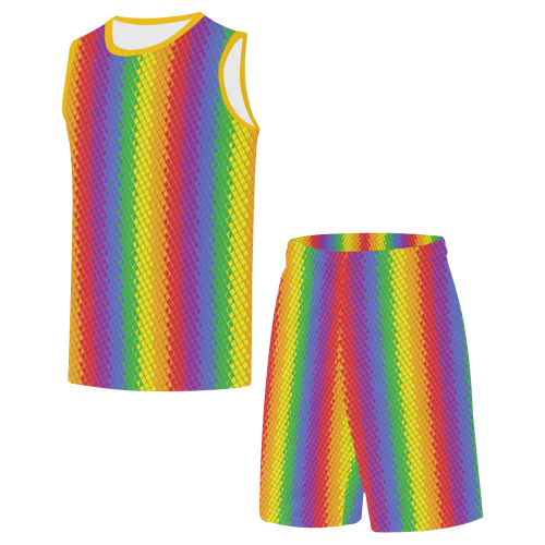 Rainbow Pattern by K.Merske All Over Print Basketball Uniform