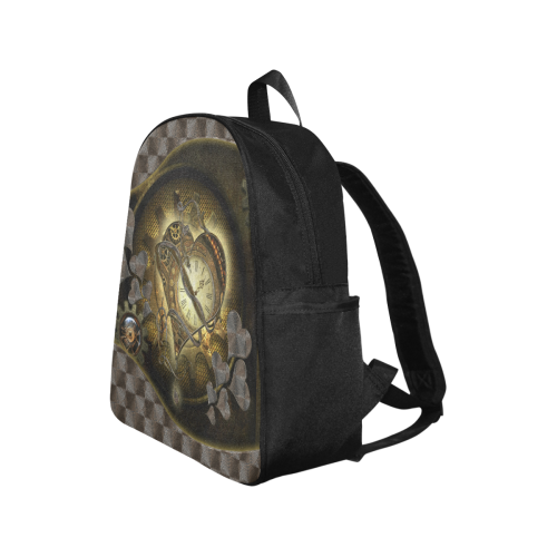 Awesome steampunk heart Multi-Pocket Fabric Backpack (Model 1684)