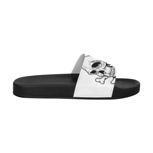 Skull 816 white (Halloween) Women's Slide Sandals (Model 057)