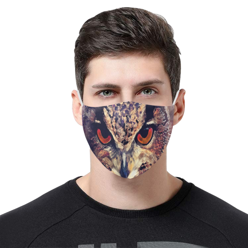 owl 3D Mouth Mask with Drawstring (Pack of 10) (Model M04)