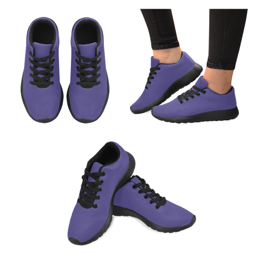 color dark slate blue Kid's Running Shoes (Model 020)