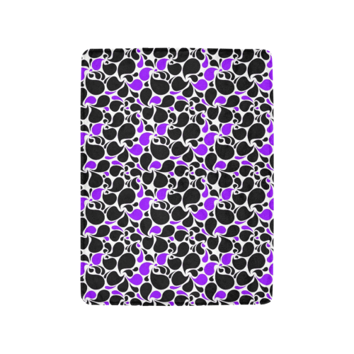 purple black paisley Ultra-Soft Micro Fleece Blanket 30''x40''