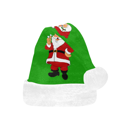 Jolly Santa Green/White Santa Hat