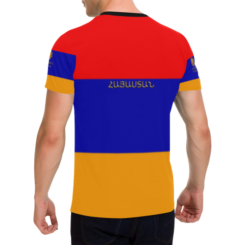 Armenian Flag  Հայաստանի դրոշակը Men's All Over Print T-Shirt with Chest Pocket (Model T56)