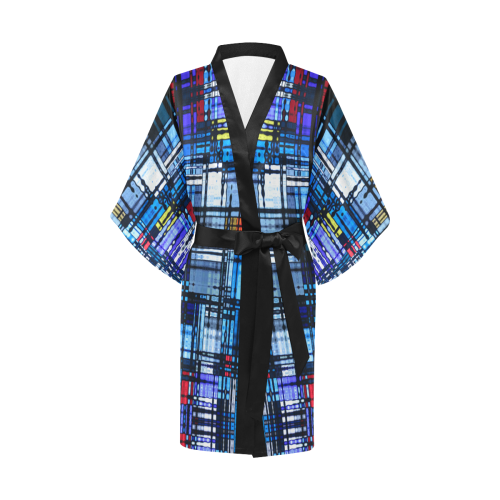 Colorful Modern Abstract Kimono Robe