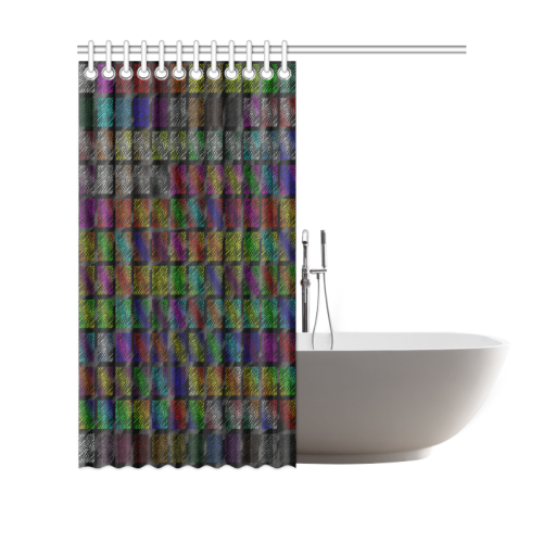 Ripped SpaceTime Stripes Collection Shower Curtain 69"x70"