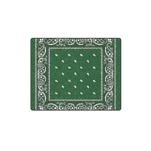 KERCHIEF PATTERN GREEN Blanket 40"x50"