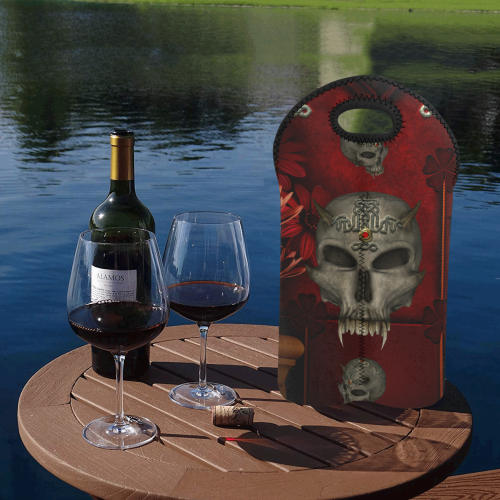 Skull with celtic knot 2-Bottle Neoprene Wine Bag