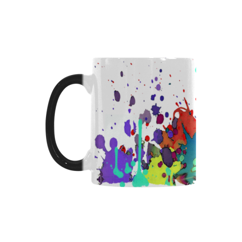 CRAZY multicolored SPLASHES / SPLATTER / SPRINKLE Custom Morphing Mug (11oz)