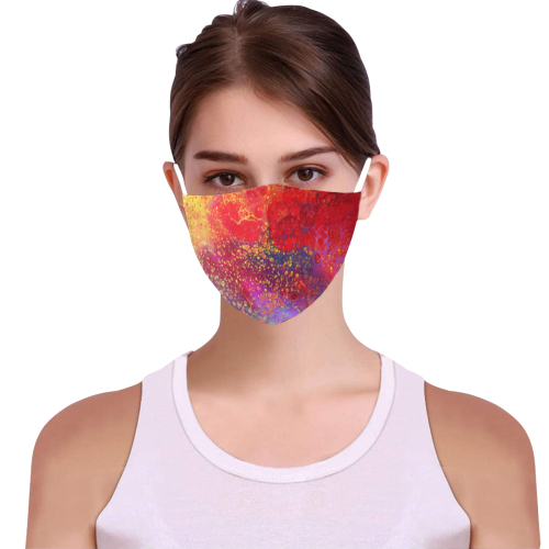Love Colorful 1 3D Mouth Mask with Drawstring (Pack of 3) (Model M04)