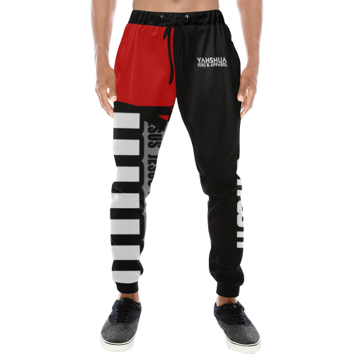 Red Men's All Over Print Sweatpants/Large Size (Model L11)