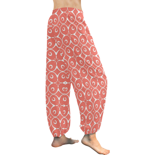 My Lucky Day Coral Peach Women's All Over Print Harem Pants (Model L18)