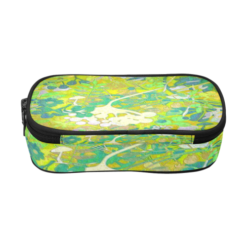floral 1 abstract in green Pencil Pouch/Large (Model 1680)