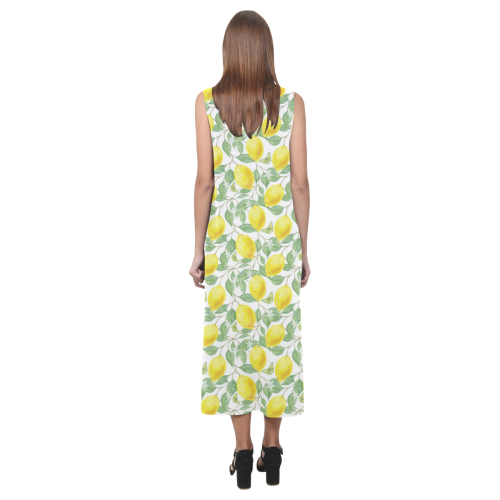 Lemons And Butterfly Phaedra Sleeveless Open Fork Long Dress (Model D08)