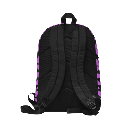 Purple/Black Flowery Pattern Unisex Classic Backpack (Model 1673)
